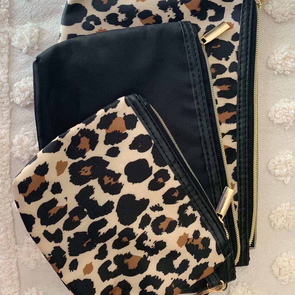 NWOT Set 3 Leopard Black bags Charming Charlie